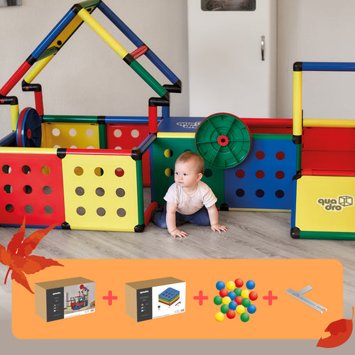 Evolution + Lochplattenset XXL + 500 Bälle + QUADRO Pro Schlüssel