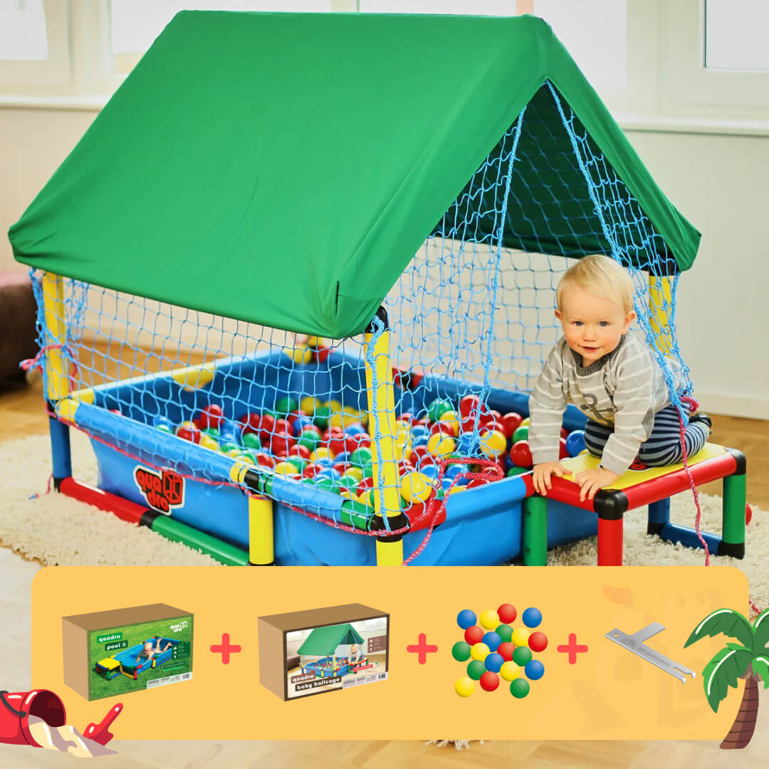 Pool S + Baby Ballcage + 500 Bälle + QUADRO Pro Schlüssel