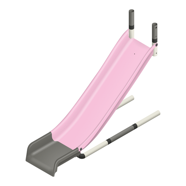 QUADRO Modular Slide Classic with red sliding surface, yellow slide exit and multicolored frame for attachment