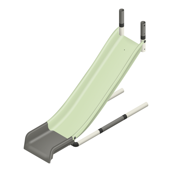 QUADRO Modular Slide Classic with red sliding surface, yellow slide exit and multicolored frame for attachment
