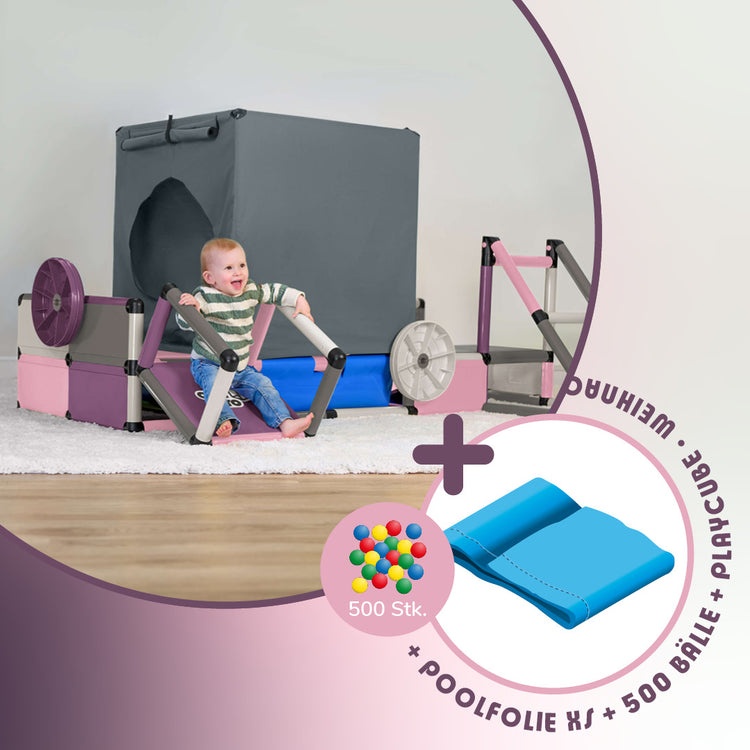 Evolution + Poolfolie XS + 500 Bälle + PlayCube