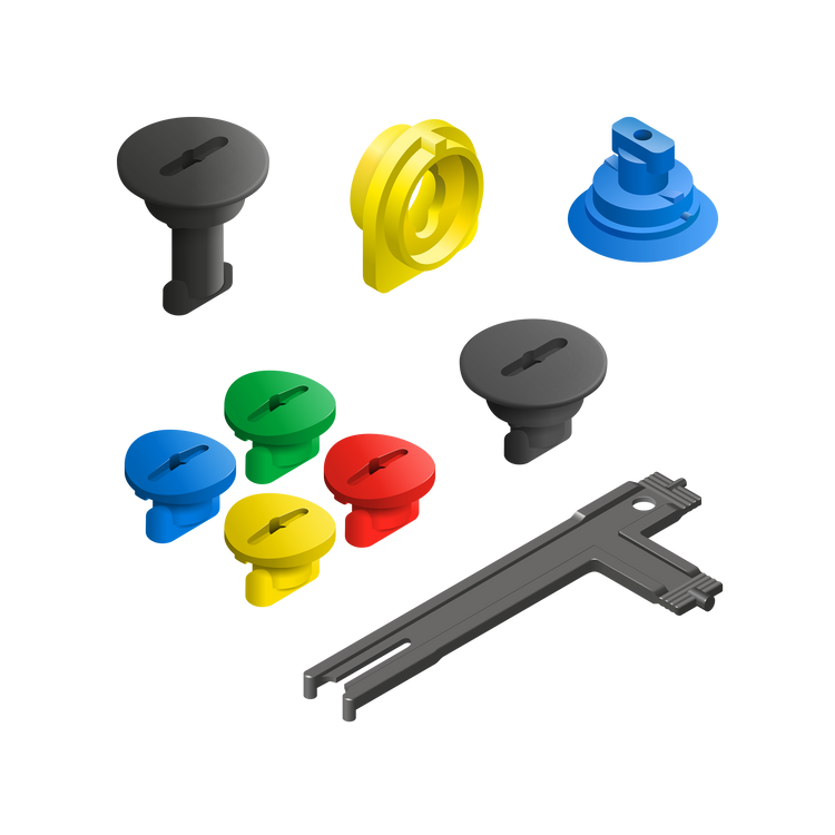 Schroevenset voor modulaire glijbaan