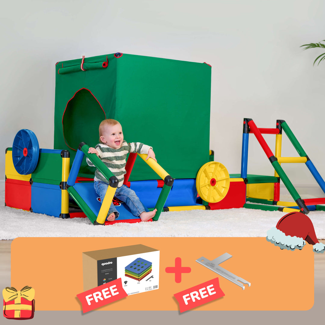 Evolution + Poolfolie XS + 500 Bälle + PlayCube + Lochplattenset XXL + QUADRO Pro Schlüssel