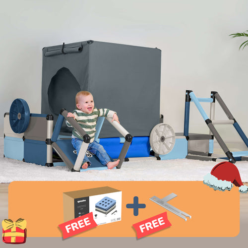 Evolution Petrol + Poolfolie XS + 500 Bälle + PlayCube + Lochplattenset XXL Petrol + QUADRO Pro Schlüssel