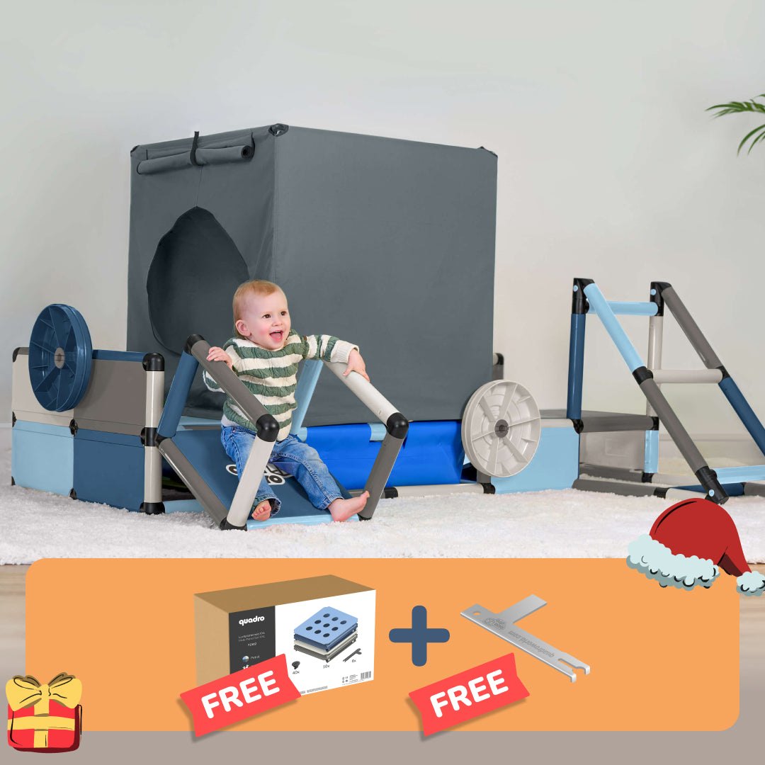 Evolution Petrol + Poolfolie XS + 500 Bälle + PlayCube + Lochplattenset XXL Petrol + QUADRO Pro Schlüssel