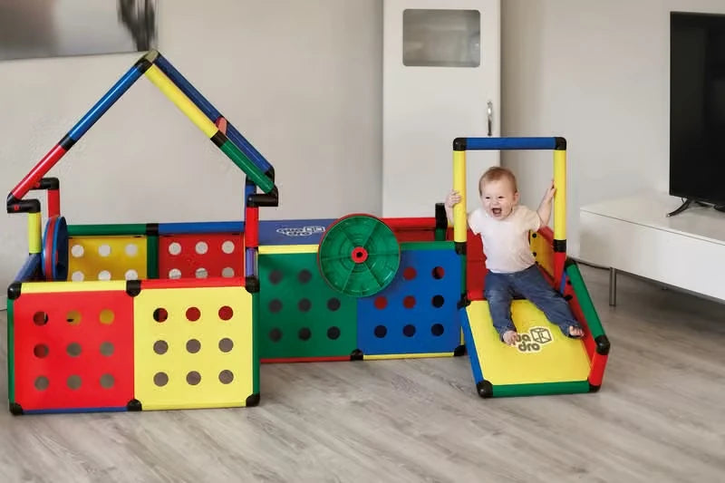 QUADRO Evolution mit Lochplattenset XXL und 500 Bällen – Aufbauvariante 1