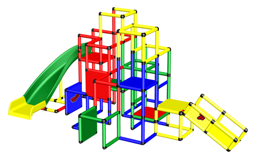 2x Kletterpyramide + Upgrade Kit + Bogenrutsche