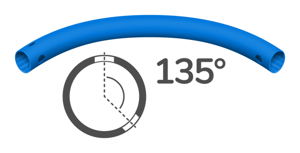 Bogenrohr 135° (3 Löcher)