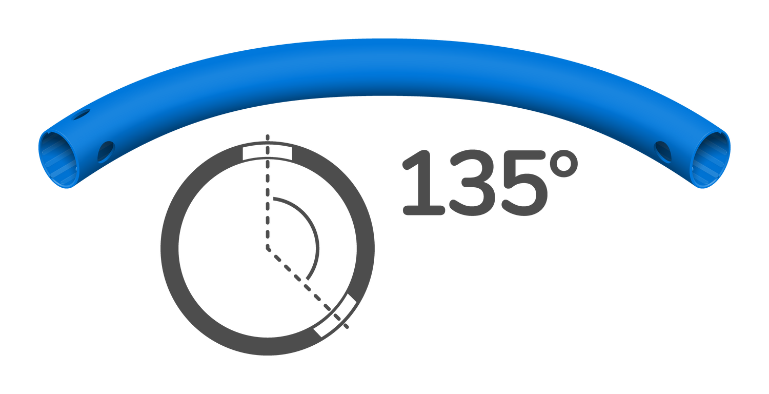 Bogenrohr 135° (3 Löcher)