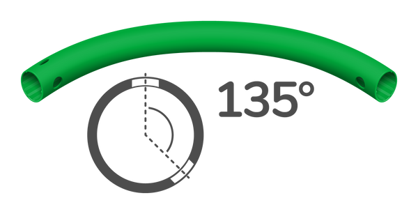 Bogenrohr 135° (3 Löcher)