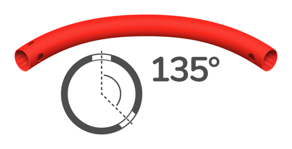 Bogenrohr 135° (3 Löcher)