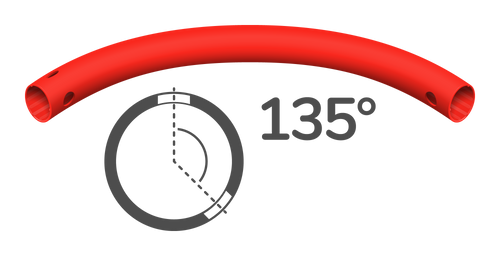 Bogenrohr 135° (3 Löcher)