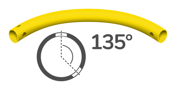 Bogenrohr 135° (3 Löcher)