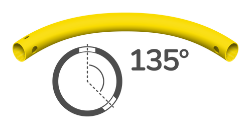 Bogenrohr 135° (3 Löcher)