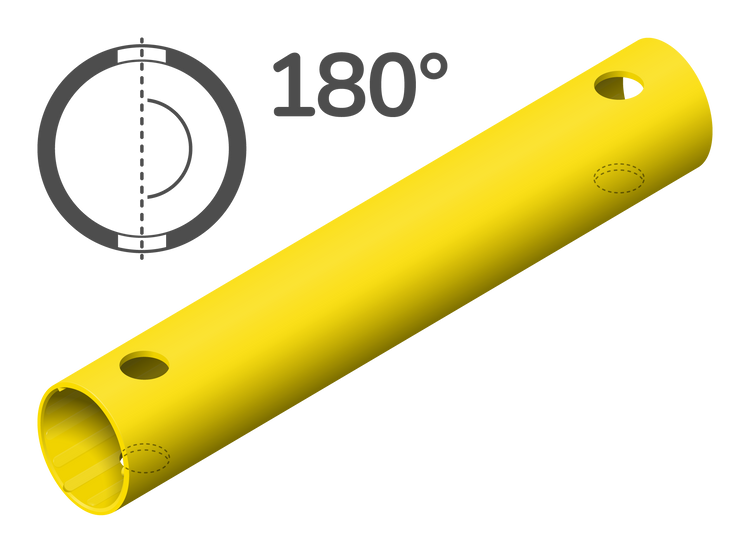 Tube de 35 cm à 180° (4 trous)