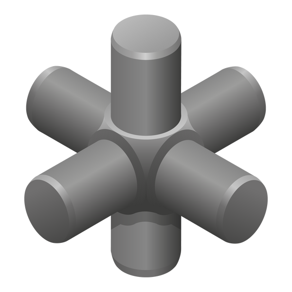 Raccord spatial miniQuadro à 6 bras